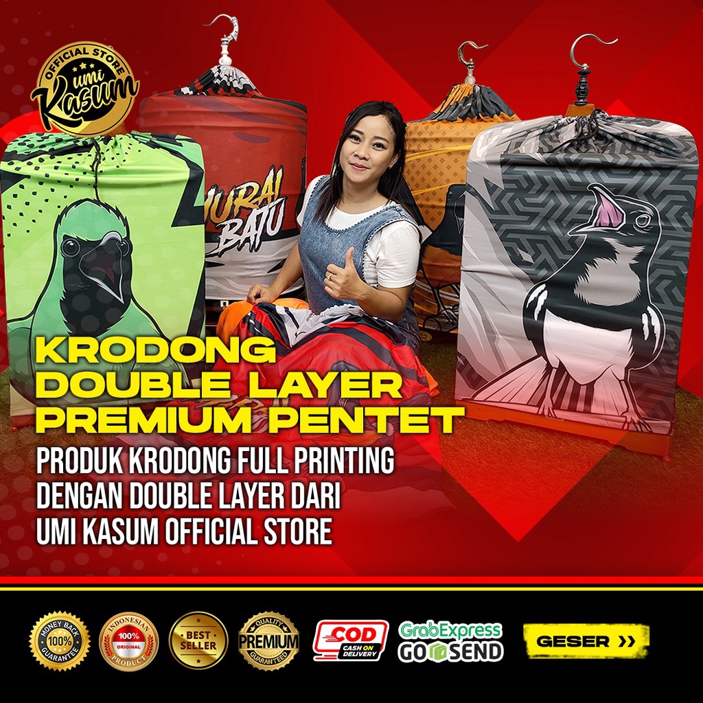 Terlaris Original Kerodong Premium Pentet Umi Kasum Double Layer Motif Mewah Elegan Ukuran Kandang No 1 No 2 Anti Lecek Anti Luntur Tebal Anti Kotor