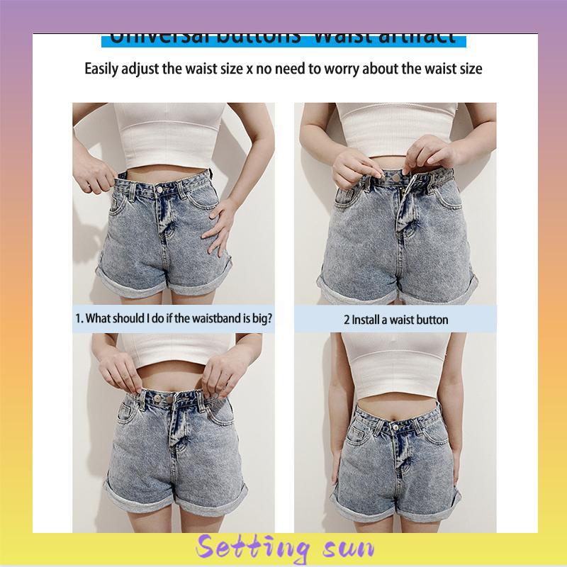 1pc Kancing Jeans Dapat Dilepas Kancing Jepret Pinggang Adjustable Unisex TN