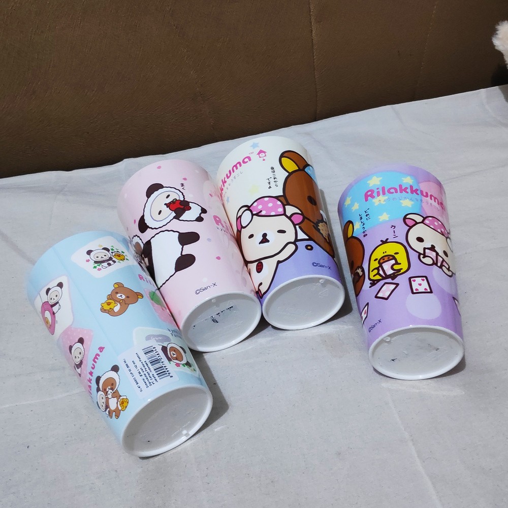 Gelas minum anak plastik lucu imut rilakuma, gelas 500 ml plastic BPA Free, Awet dan tahan lama