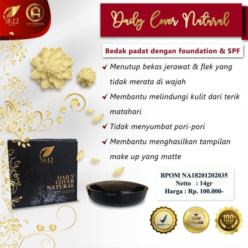 Paket Make Up simple SR12 menyempurnakan kulit melindungi kulit dengan hasil Matte dan tahan lama