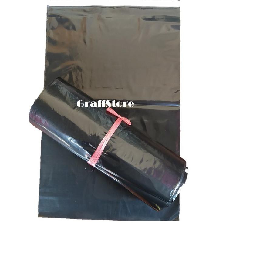 

R2B Plastik Packing olshop Polymailer 30x40 warna Hitam Premium Glossy isi 100 lembar !!
