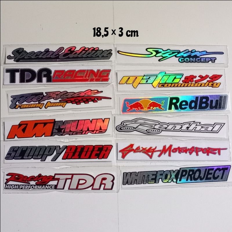 Stiker Cutting Special Edition Matic Community  Scoopy Rider TDR Racing RedBull