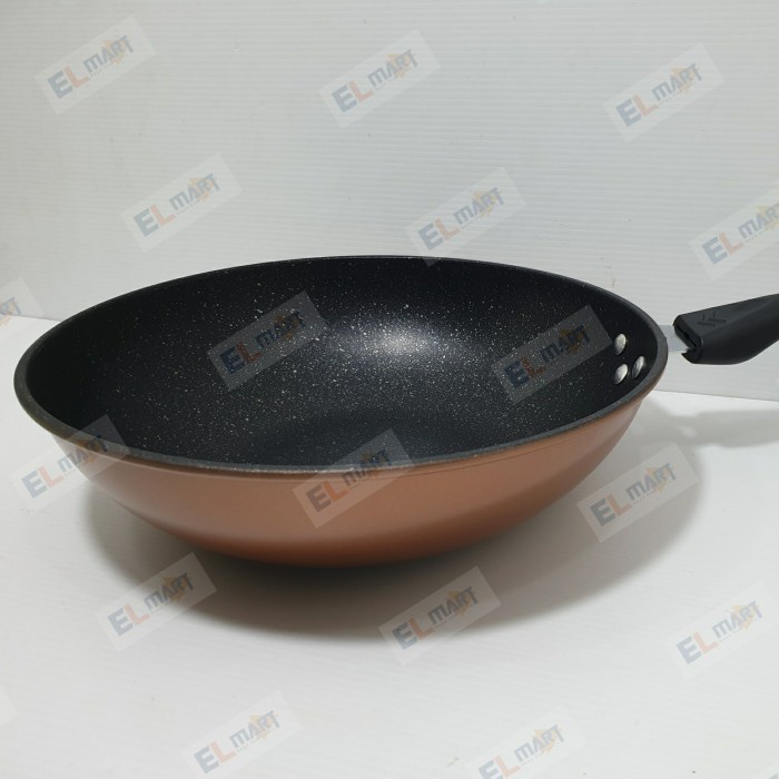 Wajan Penggorengan Anti Lengket GSE Non Stick Wok Pan 32cm + Spatula