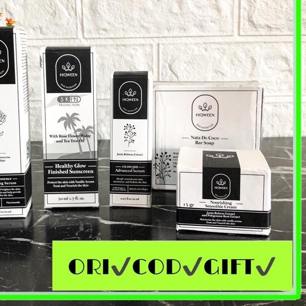 ♠ Hiqween Sunscreen Serum Moisturizer Essence Soap Bar Nata de Coco Ready Stok Original ★