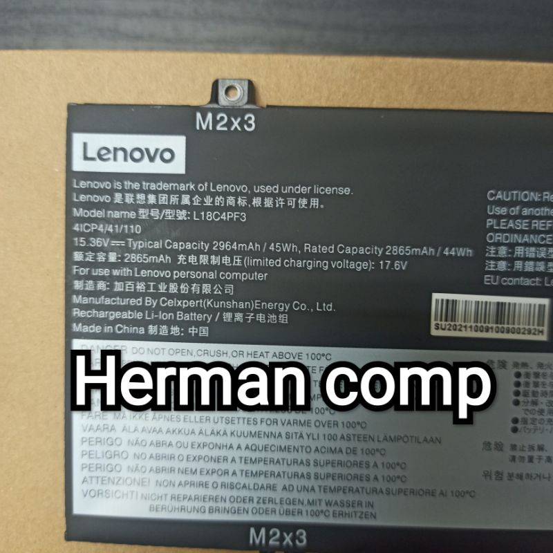 Original Baterai Lenovo IdeaPad C340 C340-14-IWL C340-14IML L18C4PF3 L18C4PF4