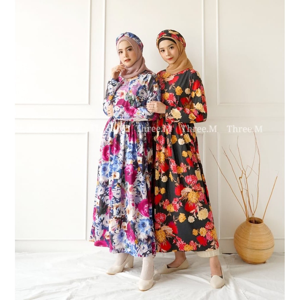 Dress 51172 ELECTRIC AVE Maxi Pakaian Perempuan IMPORTIR MURAH Fashion Wanita Impor Kualitas Import