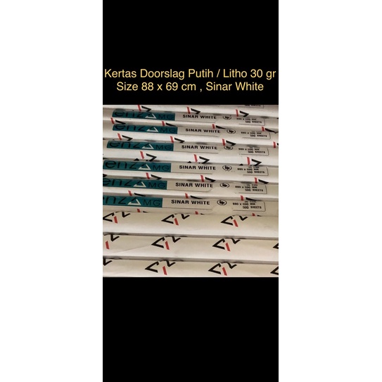 

Kertas Doorslag putih / Litho 30 gr “ Sinar White “