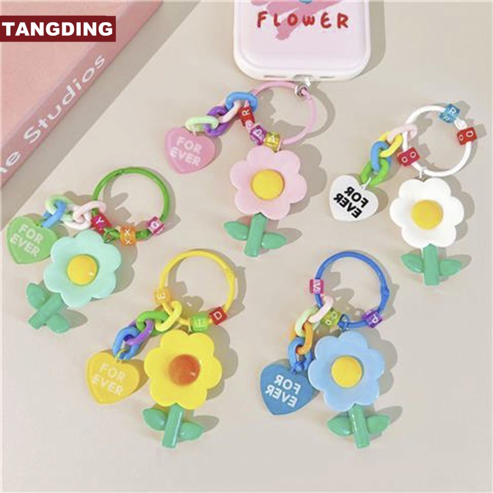 【COD Tangding】Ins Tali Lanyard Motif Bunga Warna-Warni Untuk Handphone