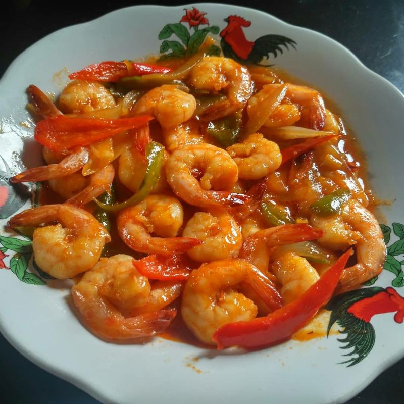 

udang saos pedas