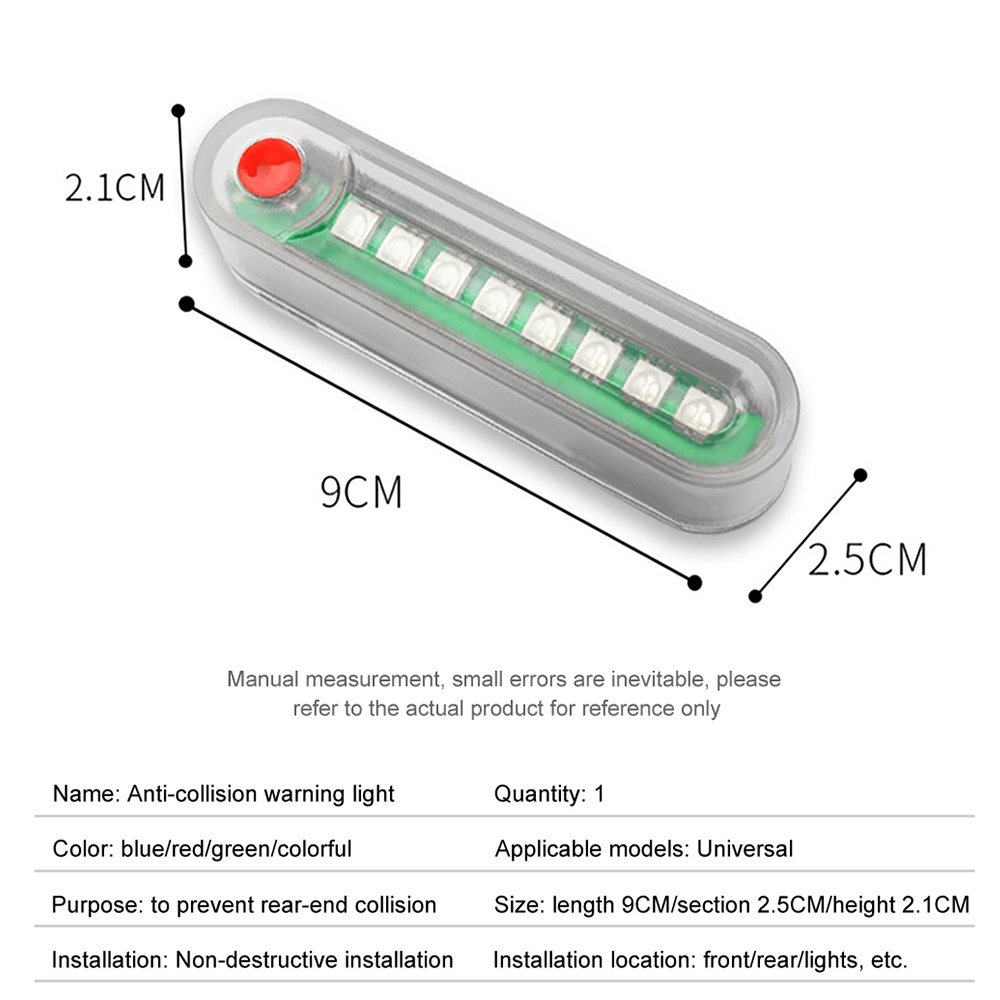 Lampu Strobo 8 LED 6 Mode Tenaga Surya Untuk Penanda Rem Samping Truk