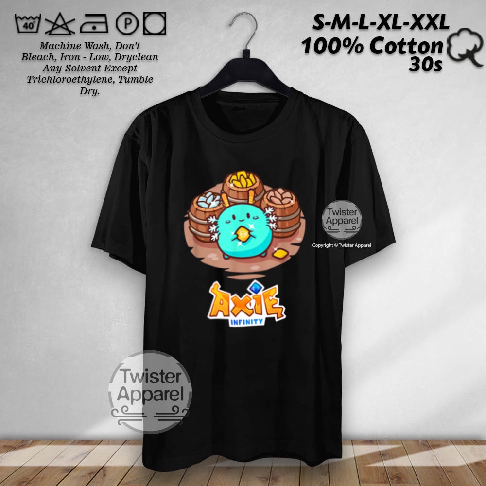 Kaos Axie Infinity Cryptocurrency AXS Coin Baju Crypto Trader Pria Wanita Tshirt Cotton Combed 30s -