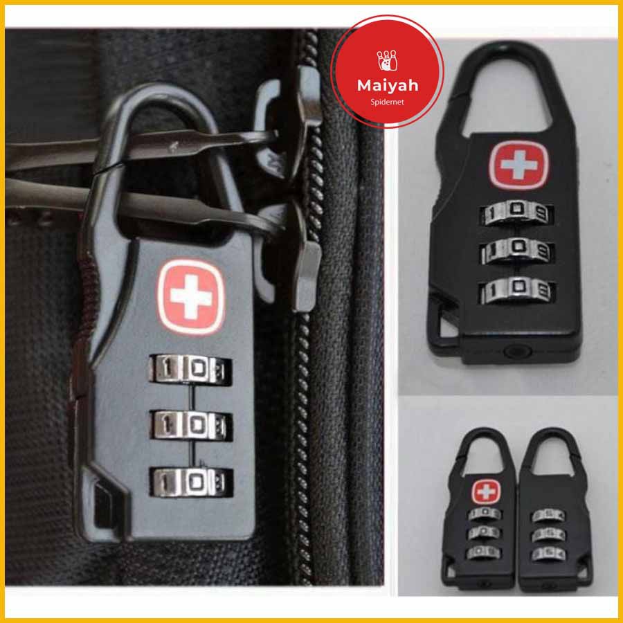 Gembok Kunci Koper padlock gebok tas Travel kuci pengaman Bag swiss gear army keychain Lock coper
