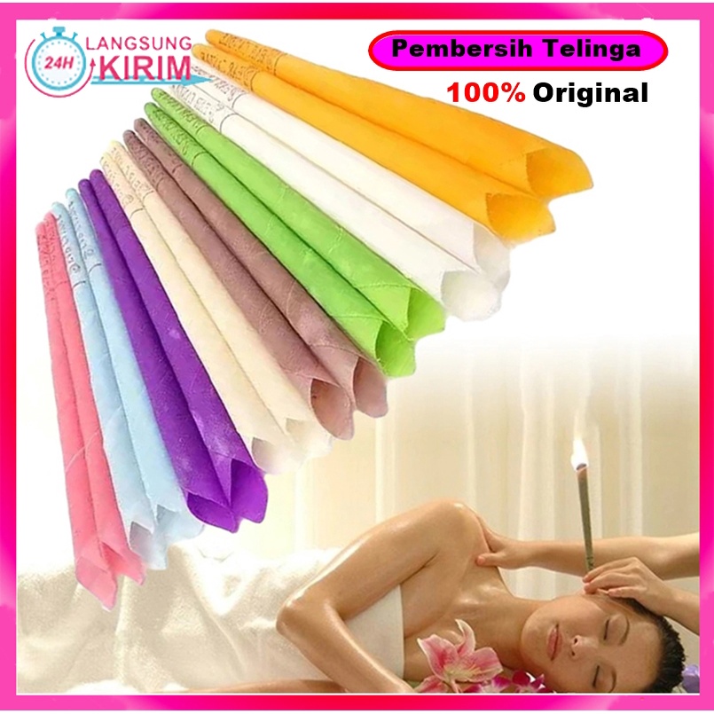 [Promosi Terbaru] Ear Candle Original Indian Lilin Terompet Pembersih Telinga Aromaterapi