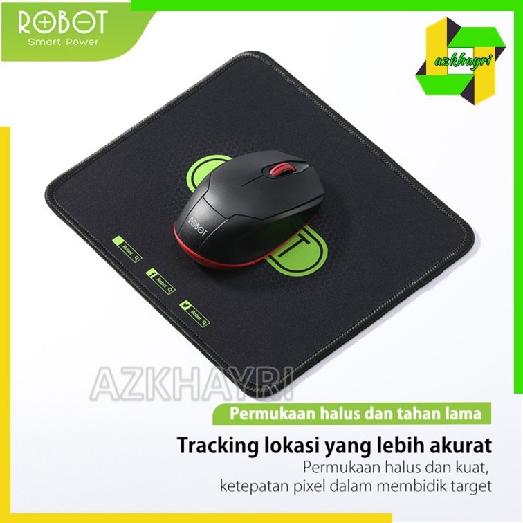 Mousepad Anti Slip ROBOT RP01 Gaming Polos Hitam Murah Rubber Original MP01