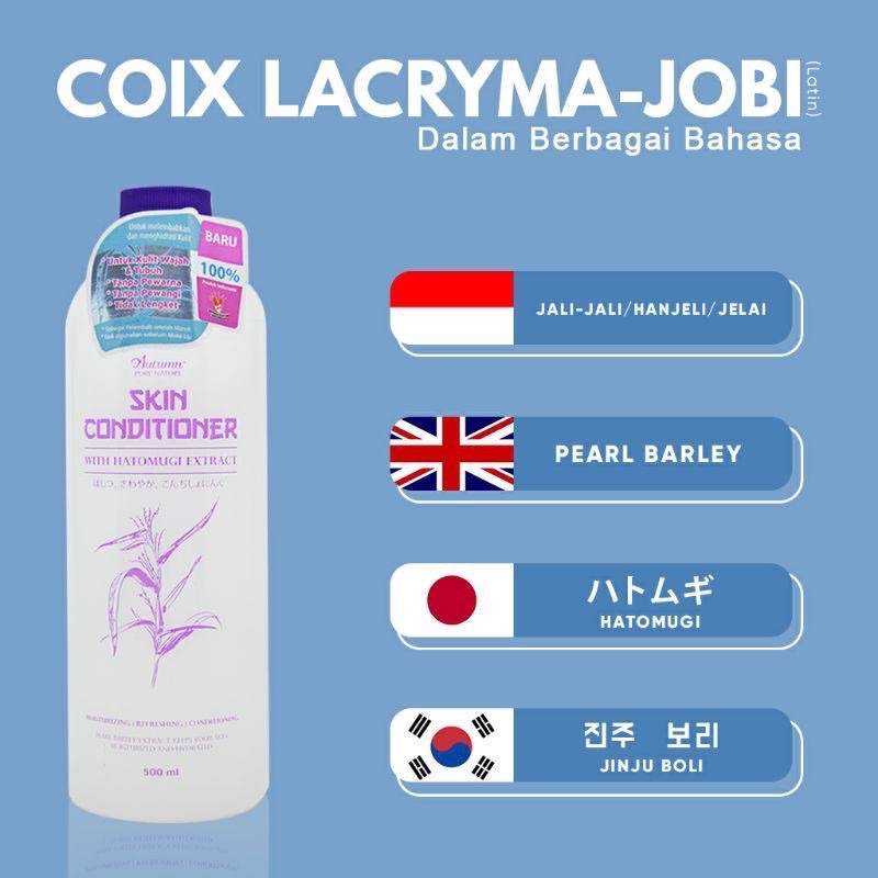 HATOMUGI 500ML SKIN CONDITIONER LULUS BADAN POM BPOM ORIGINAL BONUS BOTOL SPRAY