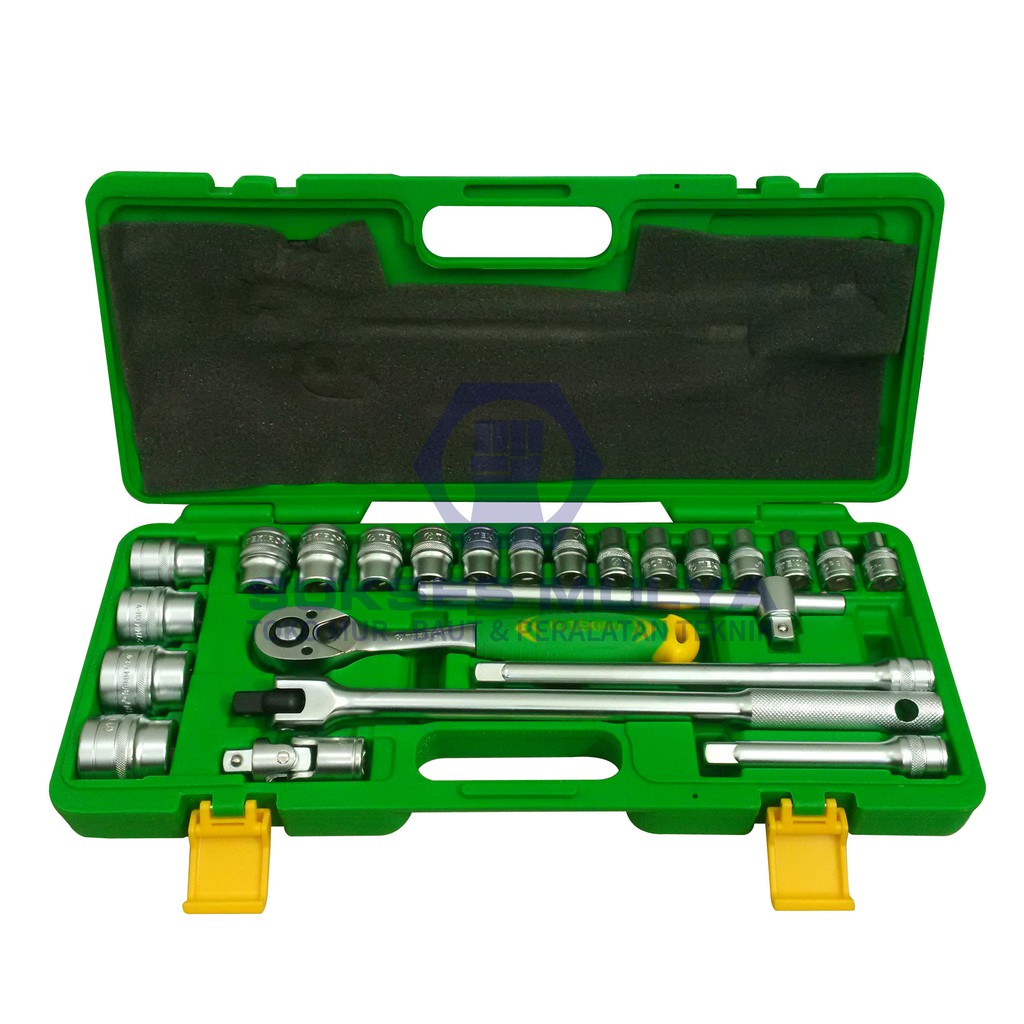 TEKIRO Kunci Sock Set 24pcs 1/2" Socket Wrench Set
