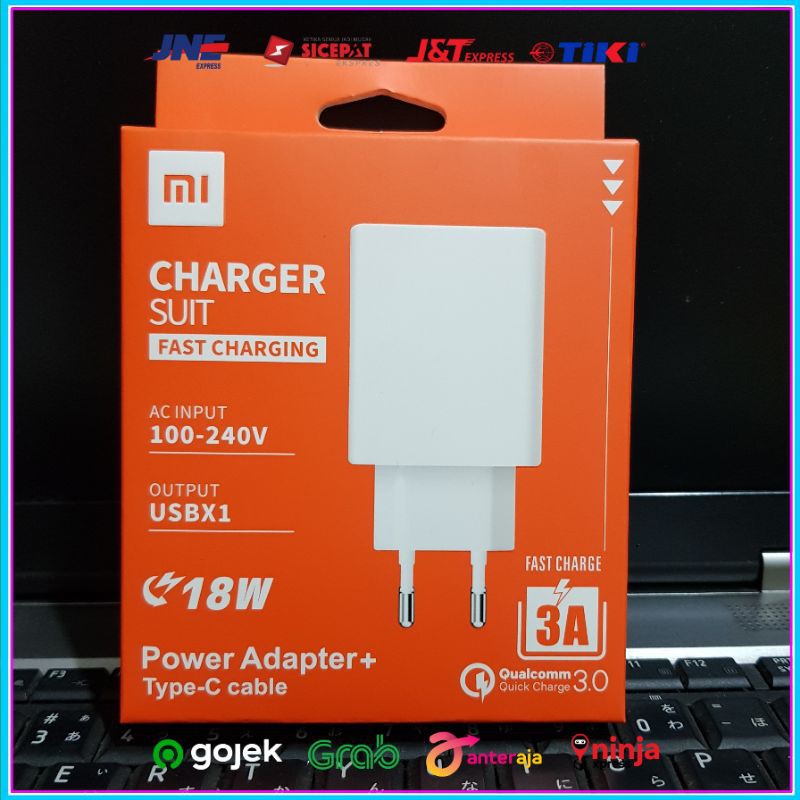 CHARGER XIAOMI TIPE C TYPE C 3A Mi8 Mi9 Mi10 REDMI NOTE 7 8 9 10 ORI 100% FAST CHARGING