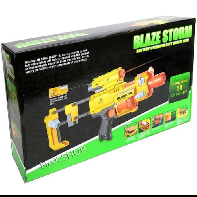 mainan tembakan pistol nerf otomatis blaze strom gun mainan anak laki