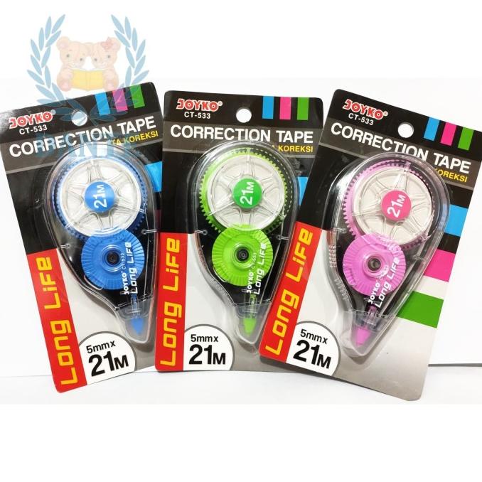 

Tip Ex Correction Tape Joyko Ct-533 Long Life 21 Meter - Satuan
