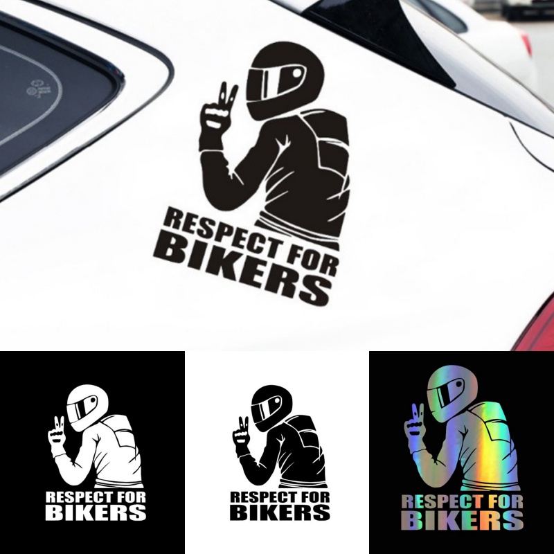 Stiker Mobil Motor Respect To Biker