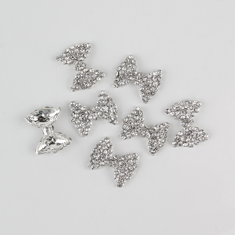 5pcs / Set Ornamen Pita Kristal Berlian Imitasi Bahan Alloy Untuk Dekorasi Nail Art