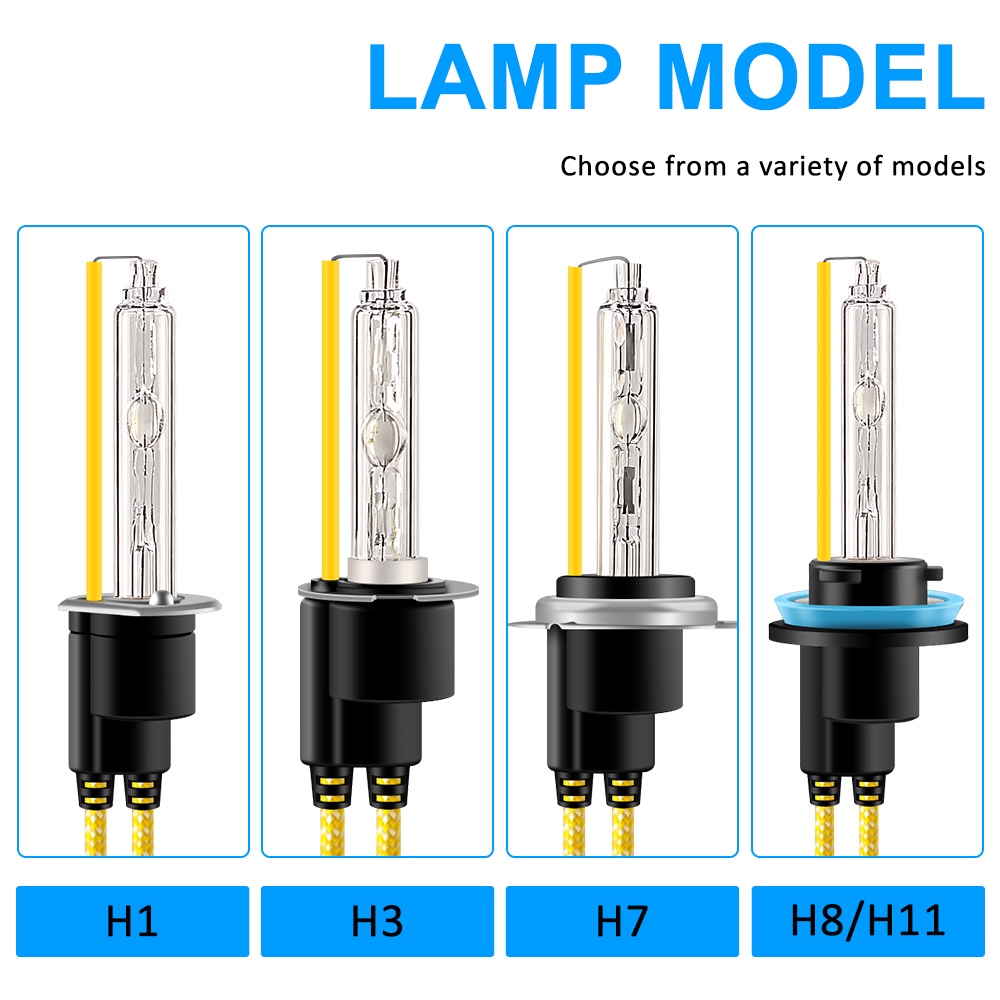 2Pieces  Lampu Xenon HID H1 H3 H7 H8 Lampu Depan Mobil H11 Pengganti Untuk Headlight Mobil 6000K Putih