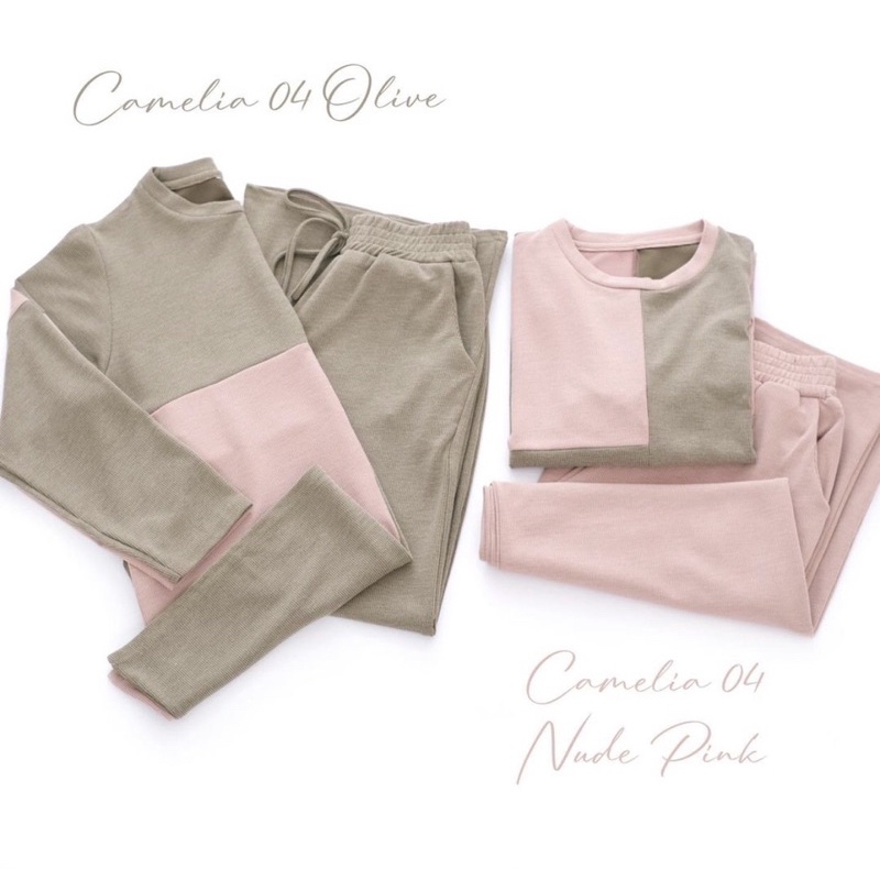 Ounadoutfit CAMELIA 04 oneset knit wanita kekinian premium / setelan knit wanita / oneset knit polos/ setelan celana wanita