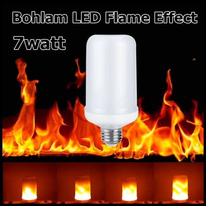 Bohlam LED Flame Effect Flickering E27 7W 1900-2200K YMJ009 High Quality