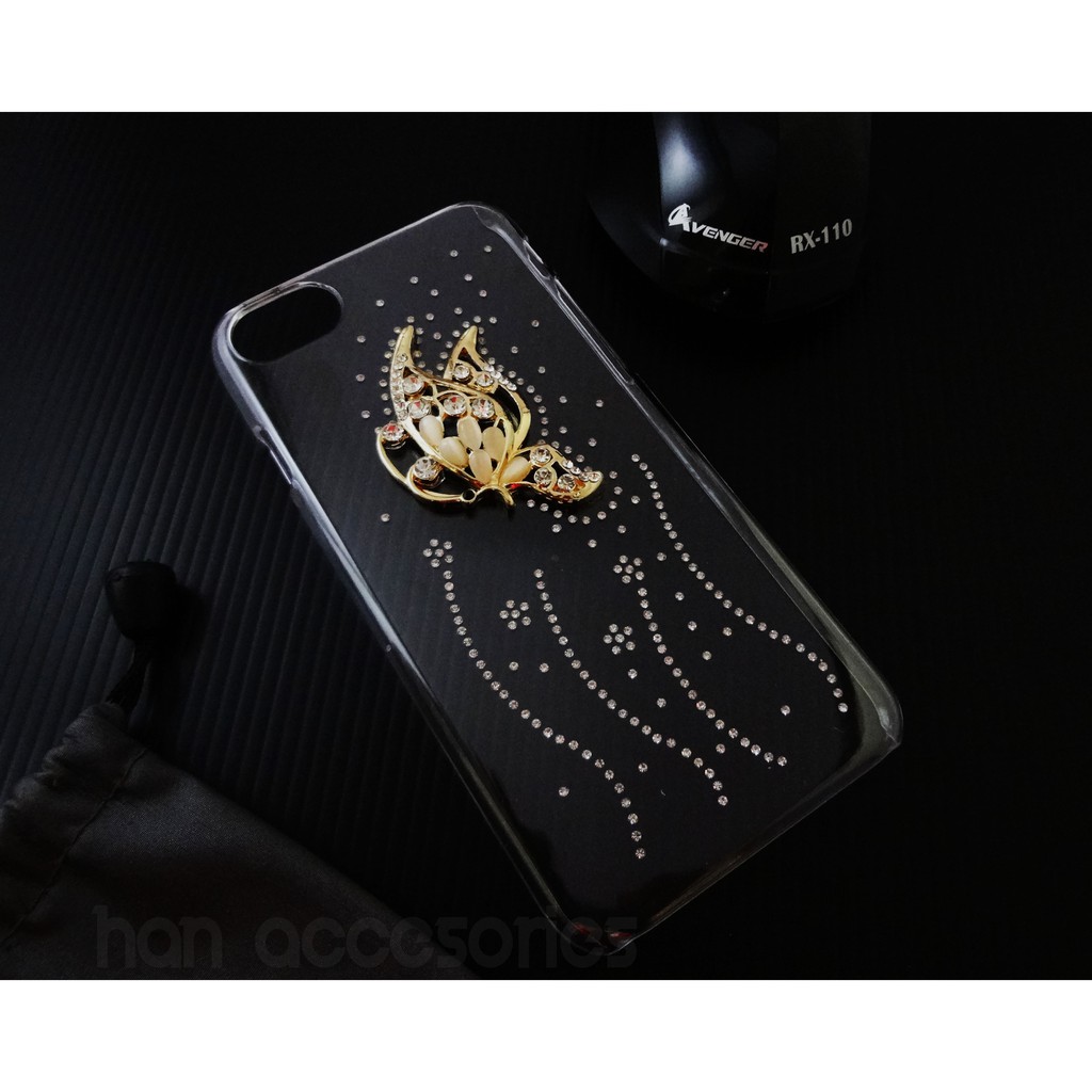 Iphone 7 / 7G Bling Case Fashion Motif Butterfly | Hardcase Kupu-kupu