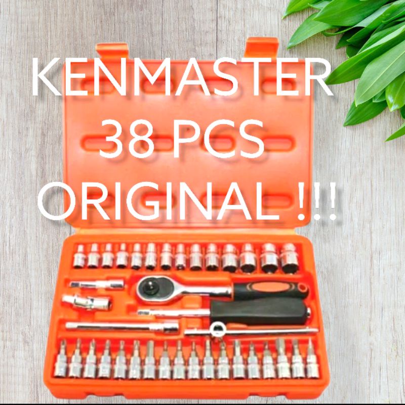 Kunci socket set kenmaster kunci perlengkapan bengkel kunci sok kenmaster 38 pcs murah sok kenmaster