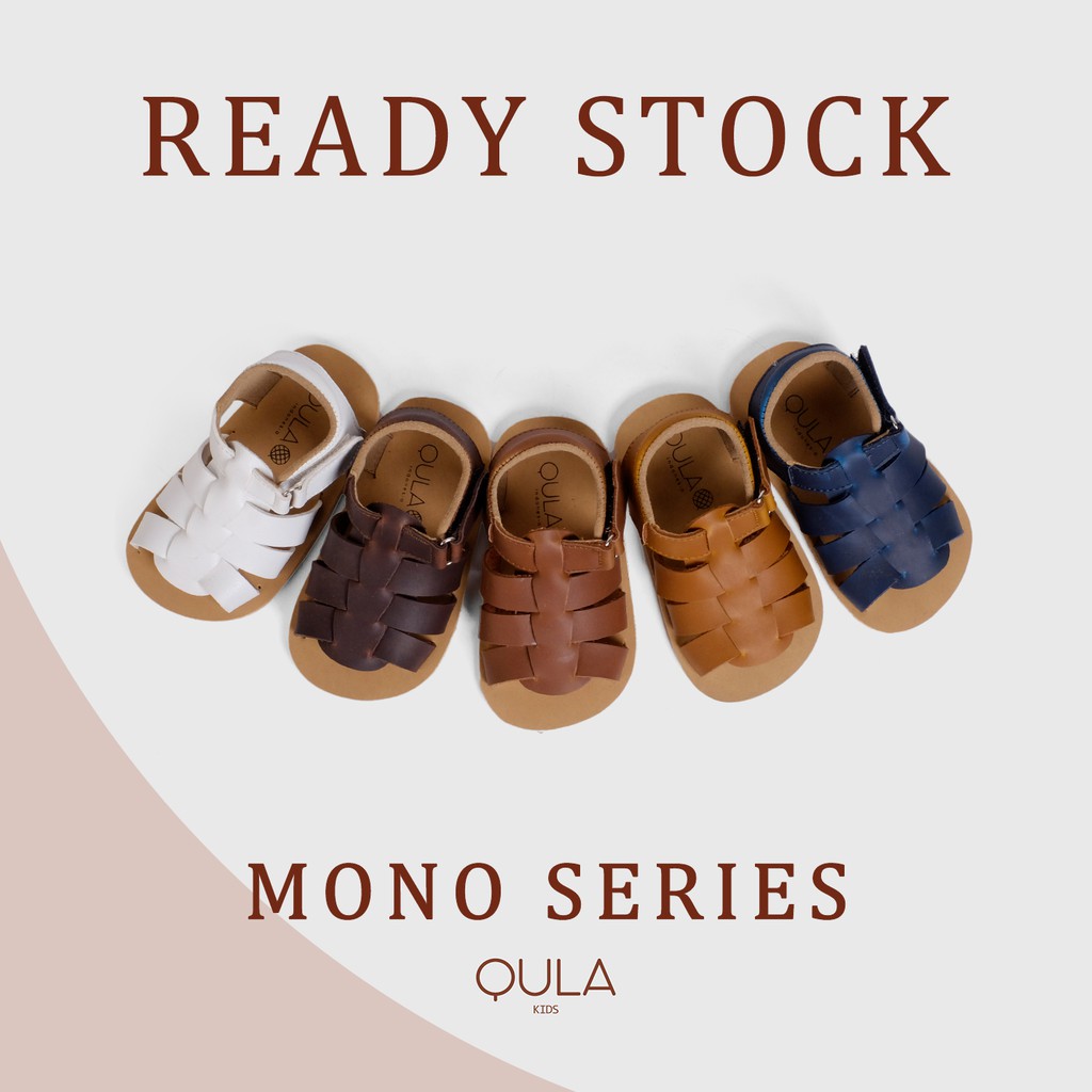 Ready Stock - Mono Series Sandal Anak Toddler Vintage Usia 1,2,3 Tahun