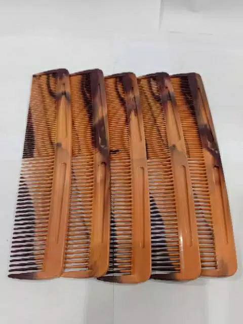 Sisir Rambut JADUL Warna Coklat corak etnik dan warna polos Model Golok dan Lurus