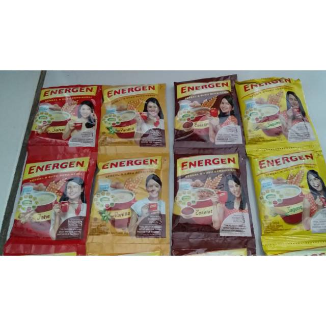 

Energen Cereal Rasa Jahe, Coklat, Vanila, Jagung