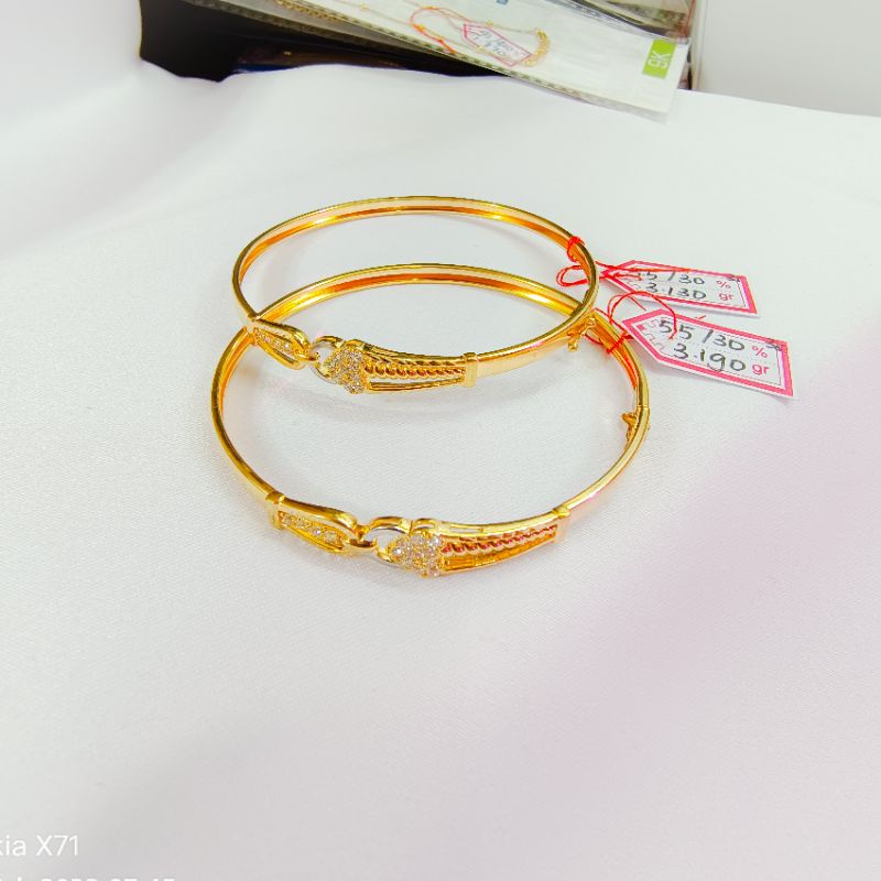 Gelang unik emas asli 300%/375%-1