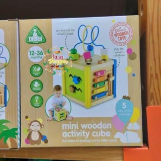 elc mini wooden activity cube