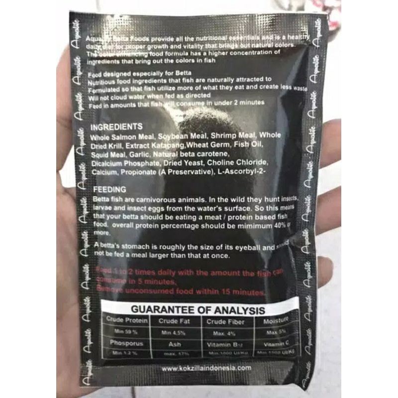 aqualite betta food