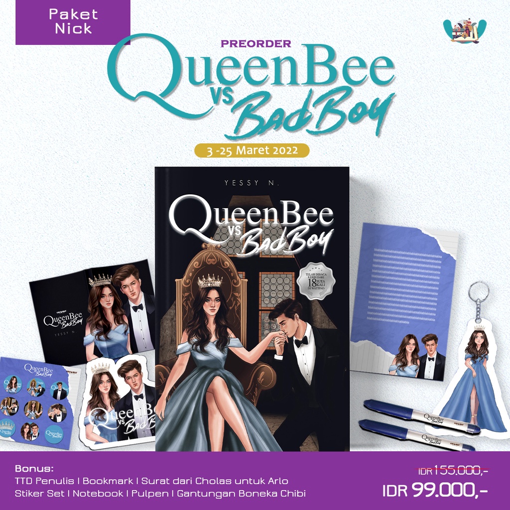 Novel  Queen Bee vs Bad Boy Penulis: Yessi Nut-PAKET NICK