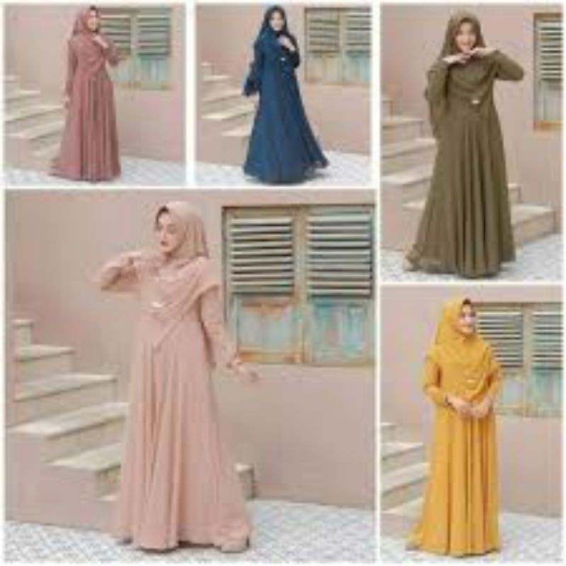 Gamis Wanita Terbaru Maira Syari Pakaian Muslim Mayra Syari Terlaris Baju Setelan Dress Muslim