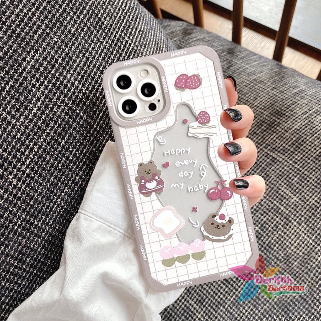 SS106 SOFT CASE DESAIN KUE STRAWBERRY CHERRY IPHONE 6 6S 6+ 6S+ 7 8 SE 7+ 8+ X XS XS MAX XR BB7027