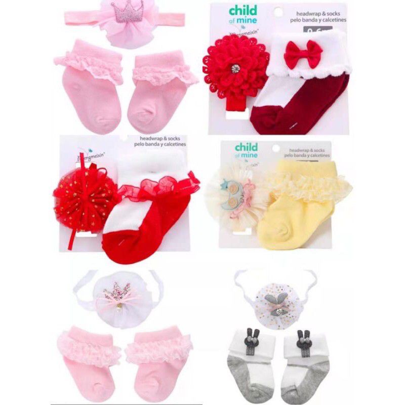 KAOS KAKI BAYI SET BANDANA (0-12Bulan)