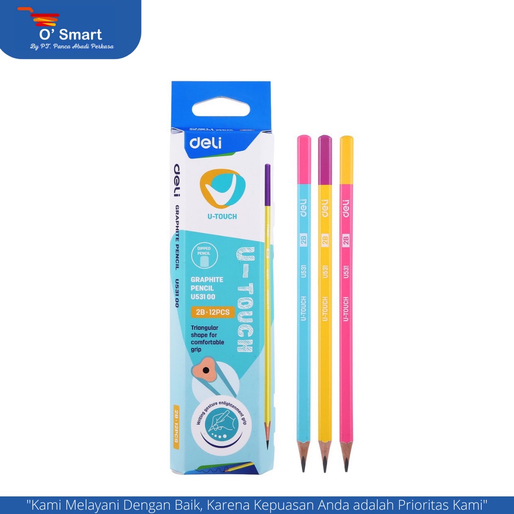 

DELI Pensil Graphite 2B EU53100 Per 12 Pcs