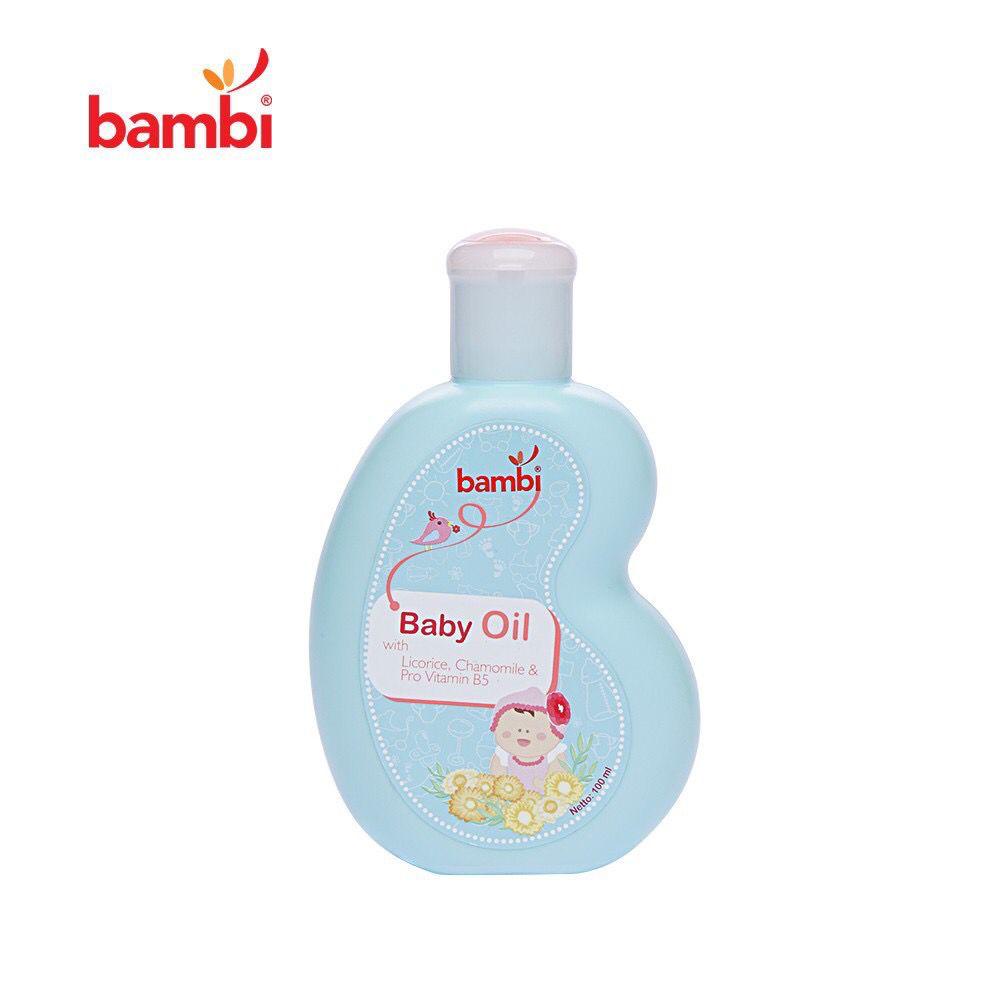 Bambi Baby Oil with Licorice, Chamomile &amp; Pro Vit B5 - 100ML