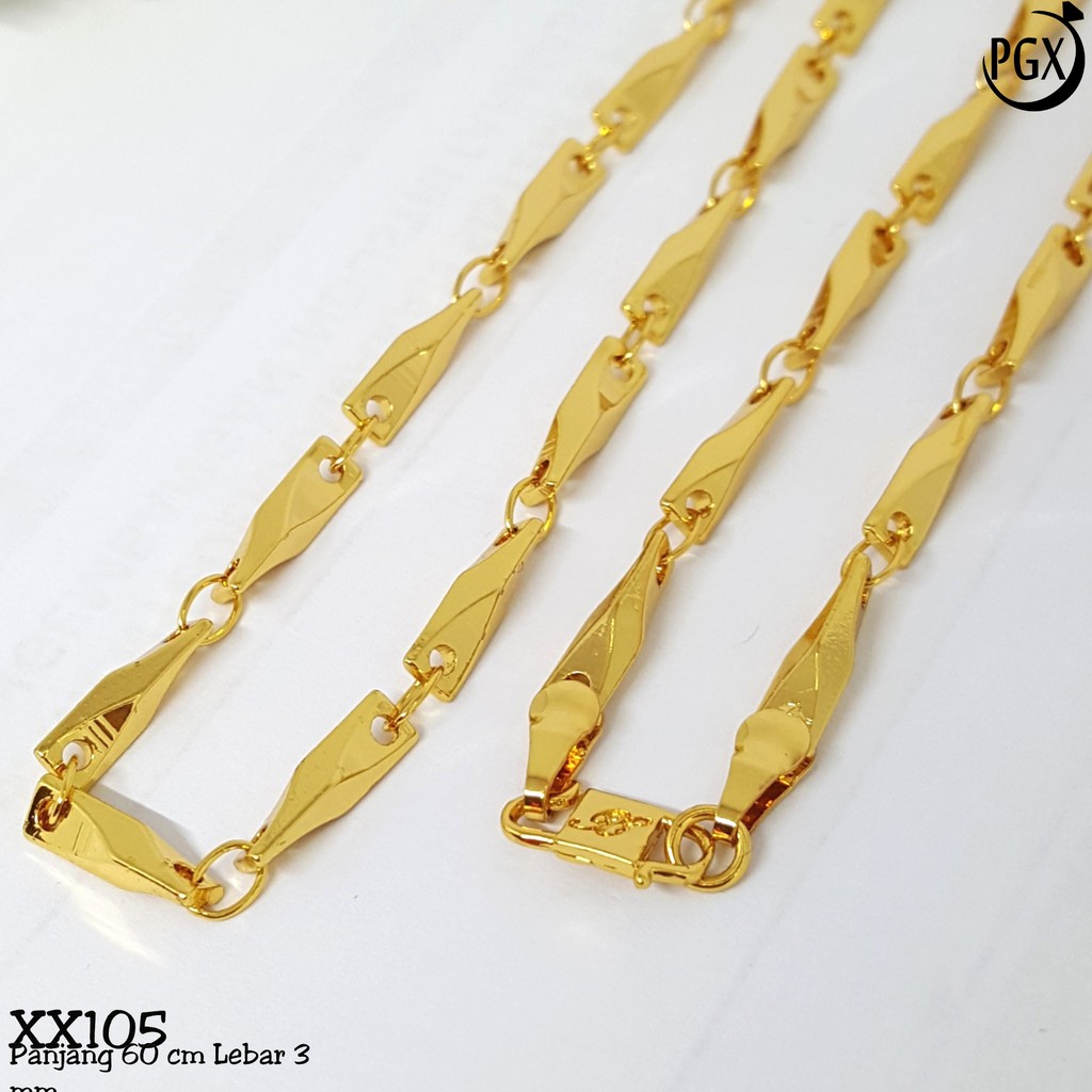 PGX Kalung Pria Wanita Xuping Perhiasan Lapis Emas Aksesoris Fashion Premium - XX105