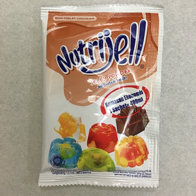 Nutrijell Coklat bubuk Jelly Nutrijel ekonomis 20gr