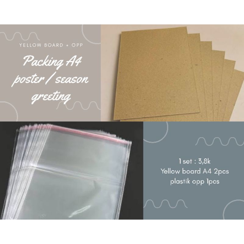 YELLOW BOARD A4 / PACKING A4 POSTER SET / SEASON GREETING