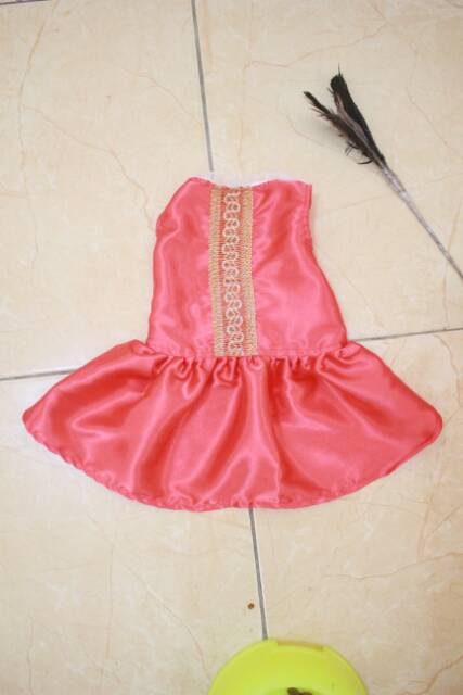 Dresd peach princess Niu / dress kucing lucu murah terlaris / baju kucing murah size S M L XL