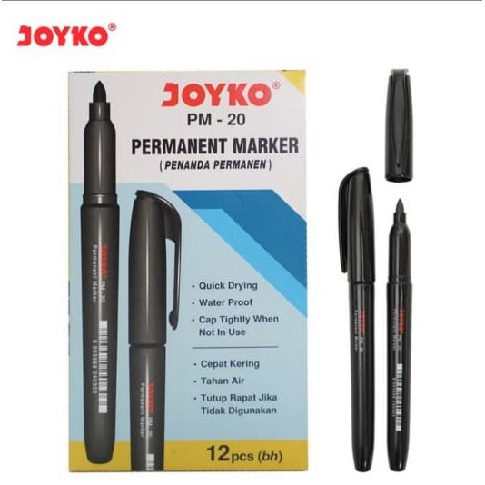 Jual Joyko Pm Spidol Permanent Marker Joyko Pm Hitam Spidol Shopee Indonesia