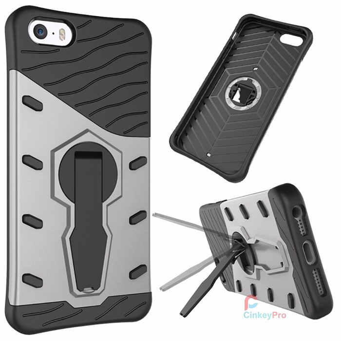 NX-CASE Iphone 5 5s SE back cover casing bumper softcase kick stand hp