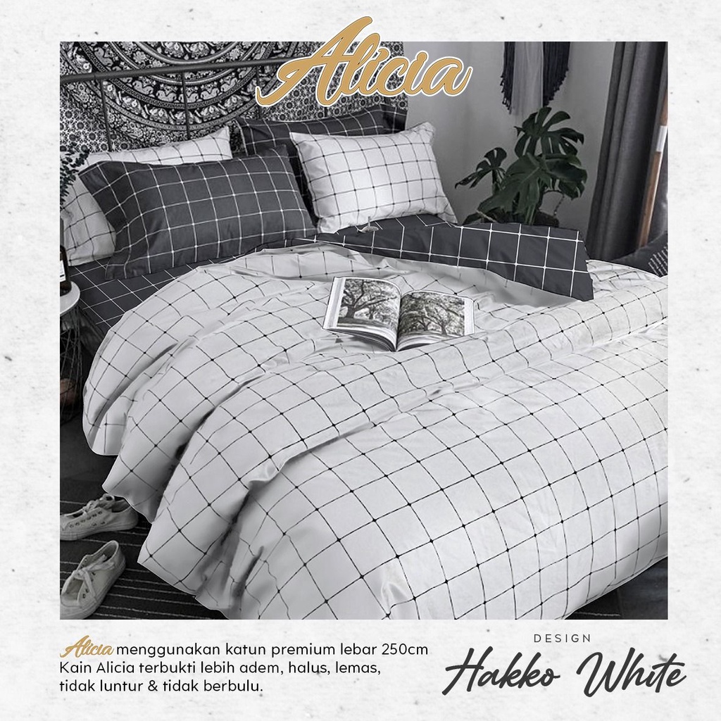 Sprei Katun Premium Motif Minimalis ukuran 90 100 120 160 180x200