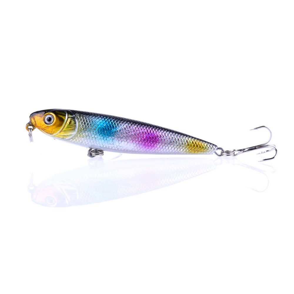 HENGJIA 7pcs 8cm/8.5g Pencil Minnow Umpan Pancing Swimbait Fishing Lure Ikan Bass Bait Kai Tackle